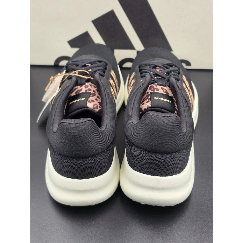 adidas Lite Racer 4.0 Women's 7.5 Black Leopard Cloudfoam Sneakers IH5273 NIB
